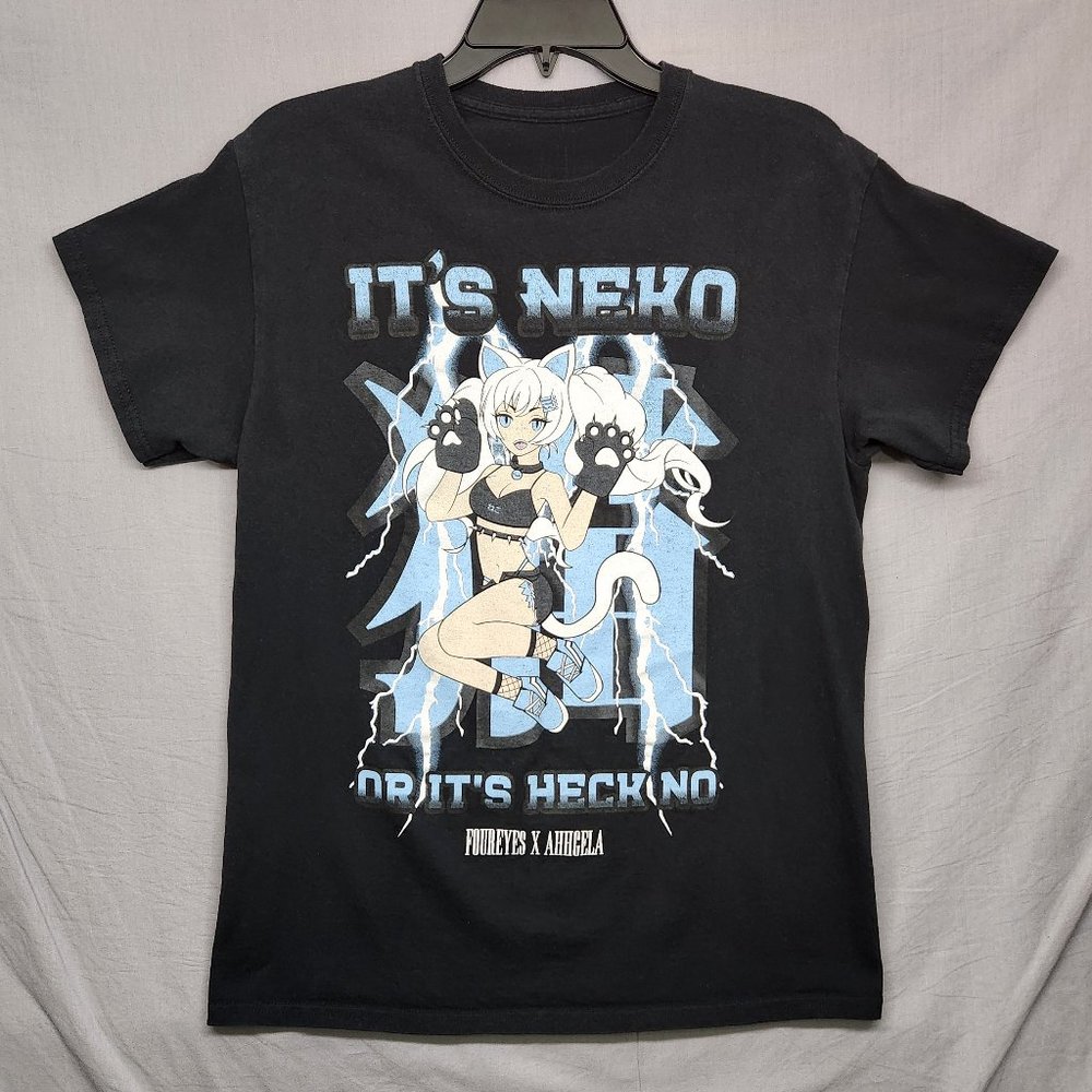 NEKO Anime Graphic Print T-Shirt Black / Women Medium /Men Small | Size | M